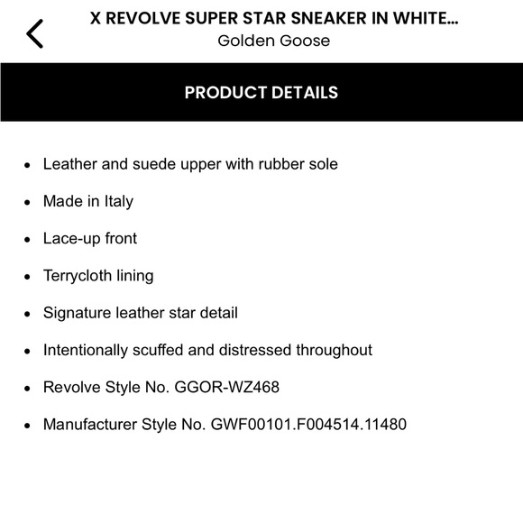 ✨NEW✨ RARE - Golden Goose x Revolve Collector Super Star Sneaker Sz 40 - Picture 4 of 11